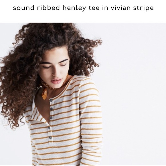 Madewell Tops - Madewell Ribbed Henley Tee